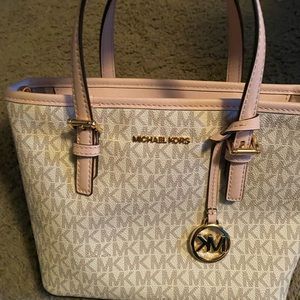 MK Jet Set Travel Extra-Small Logo Top-Zip Tote Bag